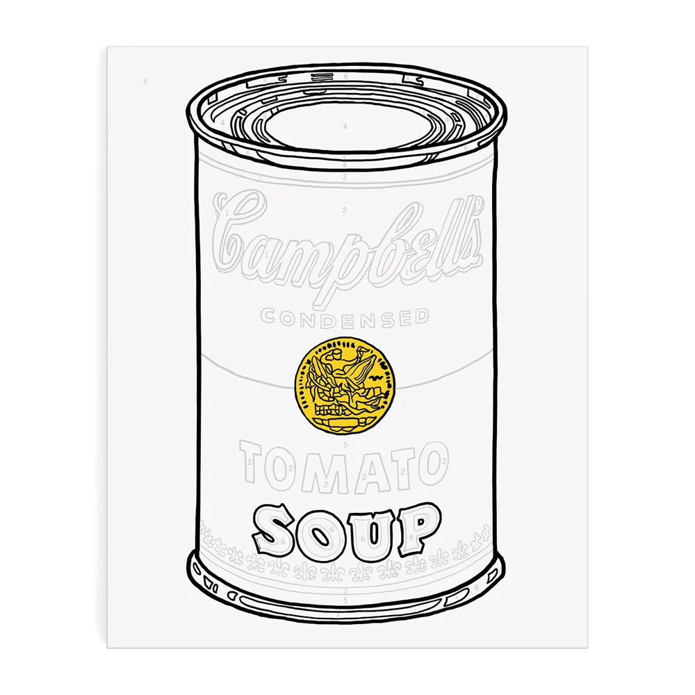 Andy Warhol Soup Can Paint-By-Numbers Kit - Image 3