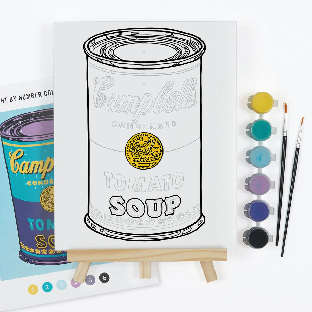 Andy Warhol Soup Can Paint-By-Numbers Kit - Image 6